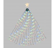 Mantello di luci per albero di Natale alto 150cm 234 gocce di luce led rgb